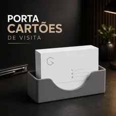 Porta Cartões de Visita de Mesa Plástico Organizador Escritório Recepção Aprox 50 Cartões Envio Imediato