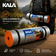 Isolante Térmico Kala EVA Aluminio 180x50cm Colchonete Camping Trilhas Barraca Anti Umidade