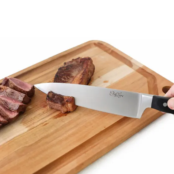 Faca Chef de Cozinha com Cabo ABS de Churrasco Dessosa Profissional Resistente de Aço Inox