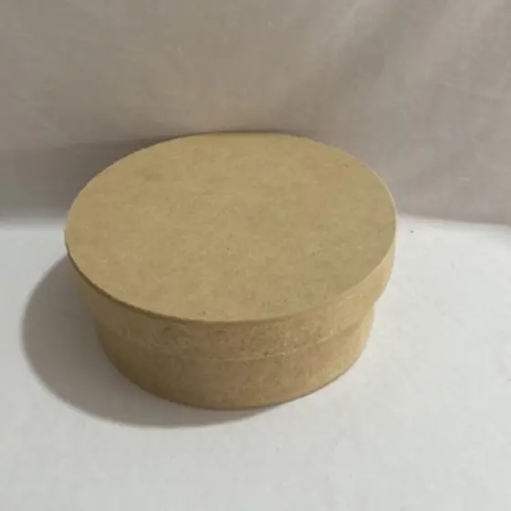 Caixa Redonda em MDF Cru Tamanho 16x16x6