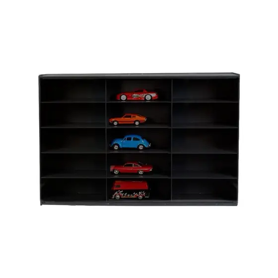 expositor 15 carrinhos escala 1.32 em mdf cor preta