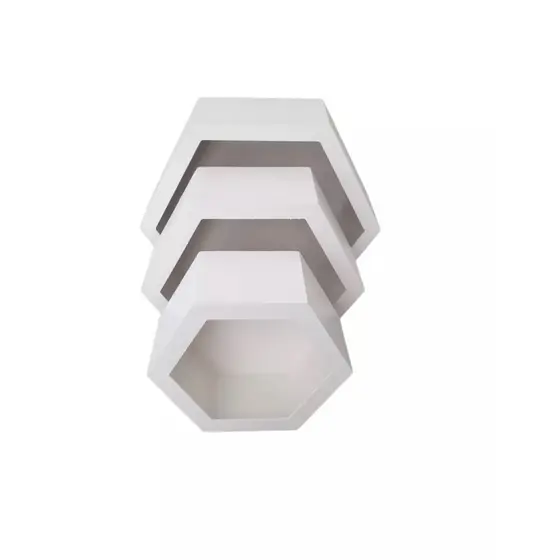 Trio de Nicho Hexagonal Quarto de Bebê