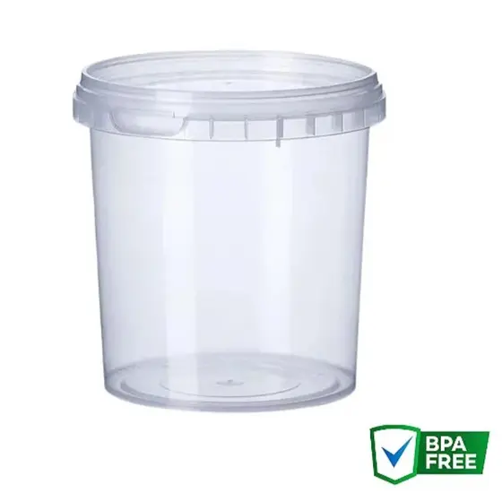 100 un Pote Plástico Premium Redondo 500 ml com Tampa Lacre Bolo no Pote