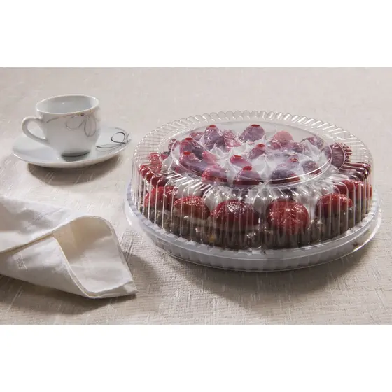 100 un Embalagem p/Bolos e Tortas G32MB Tampa Baixa 700g Base Branca ou Preta  Galvanotek Premium