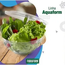 Pote Redondo 1000ml c/Tampa Lacre p/Doces, Salgados e Saladas F261 Fibraform