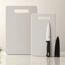 Jogo 3 Peças Duas Tábuas de Corte com Uma Faca Ideal para Carnes Frutas e Legumes
