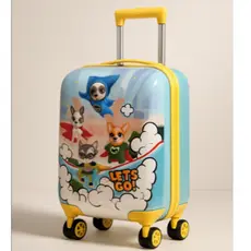Mala Infantil Escolar Viagem Bordo Patrulha Let's go MLG-10kg ABS Rígido Rodinha 360°