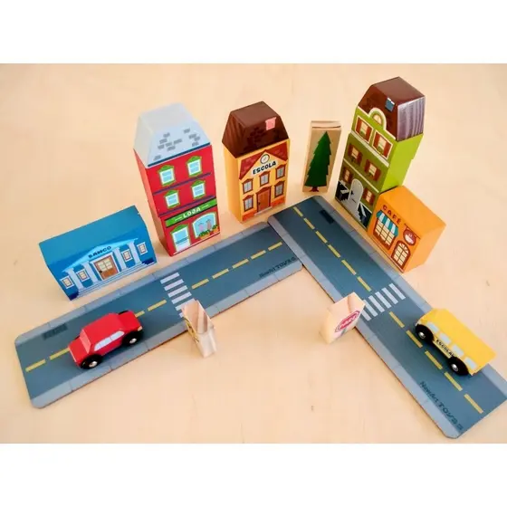 Brinquedo Educativo Blocos De Montar Cidade 209