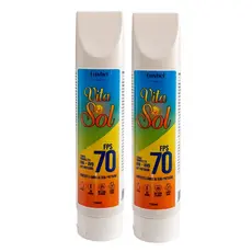 2 UND - PROTETOR SOLAR VITA SOL 70 FPS TOQUE SECO - 150 ML - LUXBEL