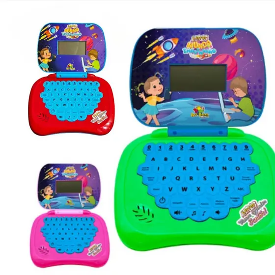 Laptop Infantil Notebook Educativo Português e Inglês Raciocínio Lógico Palavras Números