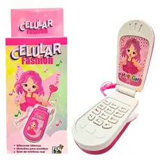 Celular de Brinquedo Infantil com Luz e Som – Rosa
