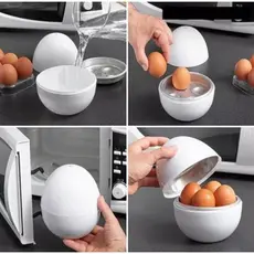 Recipiente Para Cozinhar Ovos Micro-ondas Rápido Prático Saudável