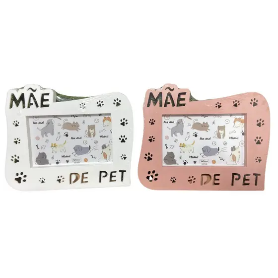 Porta Retrato Moldura  Mãe De Pet Decorado De Patinha