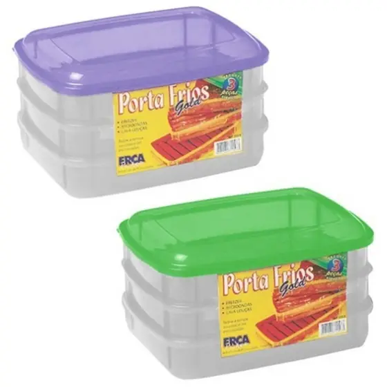 Porta Frios De Plastico 3 Andares Transparente 25cm
