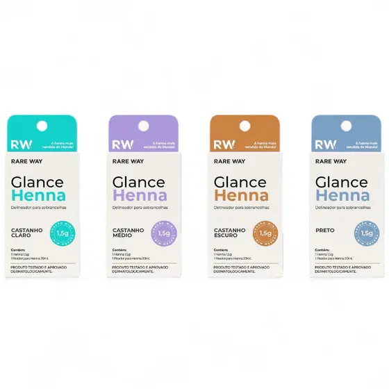 Henna Mini para Sobrancelhas Glance Rare Way 1,5g