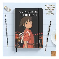 Caderno Sketchbook capa dura caderno de desenho A VIAGEM DE CHIHIRO A5