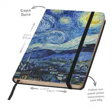 Caderno SKETCHBOOK Obras de van Gogh para desenhar 21x14cm personalizado