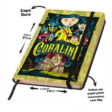 Caderno Sketckbook ou anotações CORALINE capa dura
