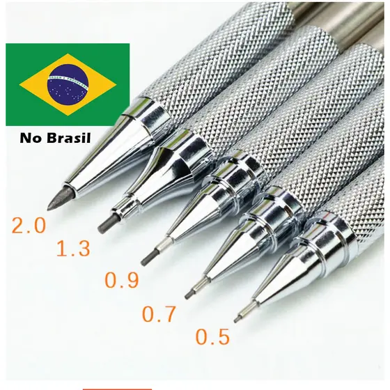Lapiseira Técnica para desenho profissional em aço inoxidável 1 unidade No Brasil.