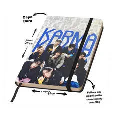 Caderno Sketchbook Ou Anotações Karma Stray Kids 21x14cm