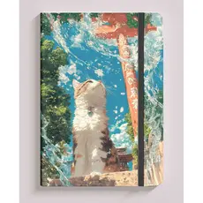 Agenda O Moleskine Gato Japonês 14×21 – Presente Criativo | Pautado / Sem Pauta / Pontilhado