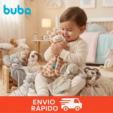 Naninha Para Bebe Antialérgica Paninho Buba Safari Premium Bebê Animais Hipoalergênica Macia Pelucia