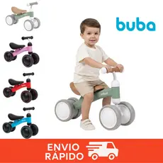 Bicicleta Equilíbrio Infantil Andador Sem Pedal 4 Rodas Bebê Buba Criança