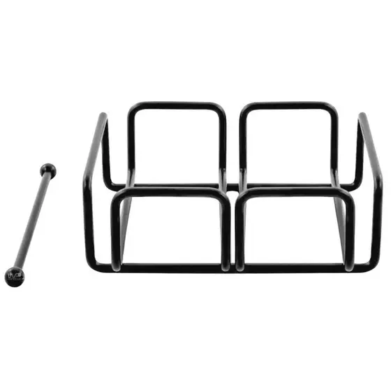 Porta Guardanapos Pequeno De Mesa Cor Onix Future Em Aço