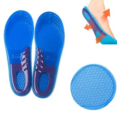 Par de Palmilhas Ortopédicas Gel Silicone Ajustável Tamanhos 36 a 46


