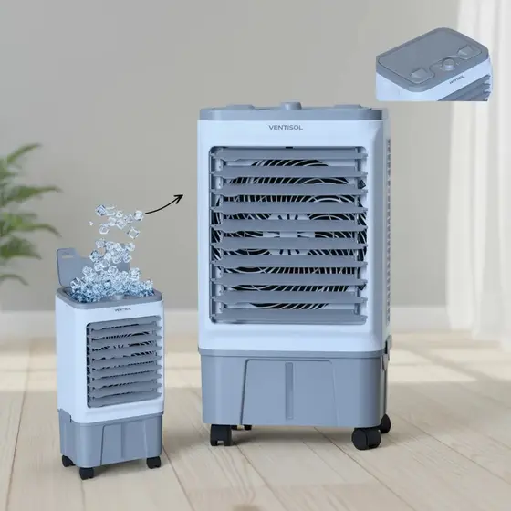 Climatizador Ar Ventisol CLIN16 16L Portátil Evaporativo Umidificador Ventilador Água Fria Econômico