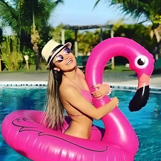 Boia Inflável Flamingo Rosa 90cm Bóia Do Flamingo Blogueira Fotos Inflável Praia Piscina