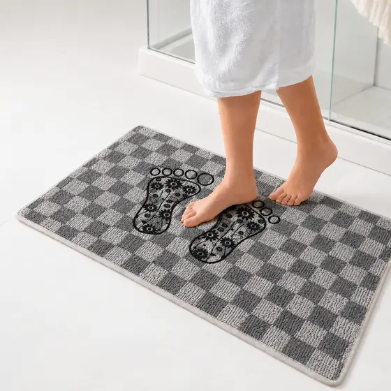 Kit 5 Tapete Banheiro Grande Toalha De Piso Atoalhado Pezinho 5 Unidades 40x60 CM