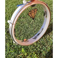 Pandeiro Profissional Vip 10 Cristal Diamante Holografico