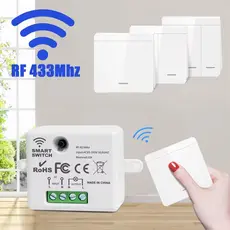 Kit Interruptor Inteligente de parede sem fio, receptor de relé rf 433mhz interruptor de painel
