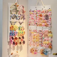 Organizador de Laços e Acessórios de Cabelo de Parede - Suporte para Presilhas, Tic Tac e Tiaras em Feltro meninas