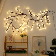 Lâmpada de Videira LED Pode Ser Dobrada para Decoração de Parede Atmosfera Colorida em Casa e Pátio