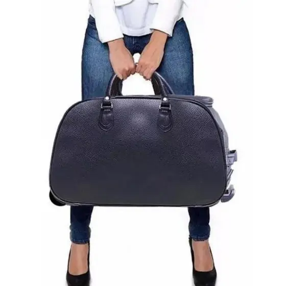 Bolsa Mala De Mão Para Viagem Bordo Couro Sintético Varias Cores sem dodinha