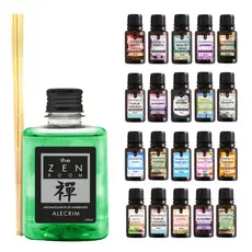 Kit 10 Essências Para Umidificador a Base de Água 15ml + Difusor de Aromas Yantra 250ml Linha Zen Room