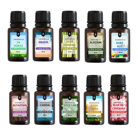 Kit Essência 03 Unidades para Umidificador 15ml a Base de Água
