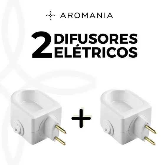 Difusor de Tomada Elétrico Bivolt Aromatizador de Ambiente Essências e Óleos Essenciais - Kit 2 Unidades