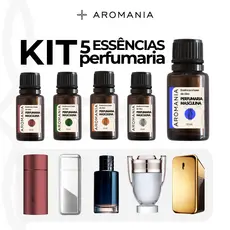 Essências Para Perfume Kit 5 Unidades Base Óleo Alta Fixação Importadas - Essências Perfumaria Masculina