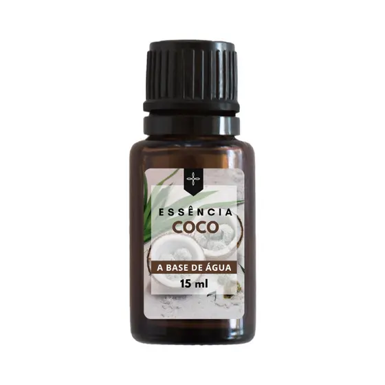 Essência Coco 15ml Base Água para Difusor e Umidificador Aroma Doce Suave Alta Fixação