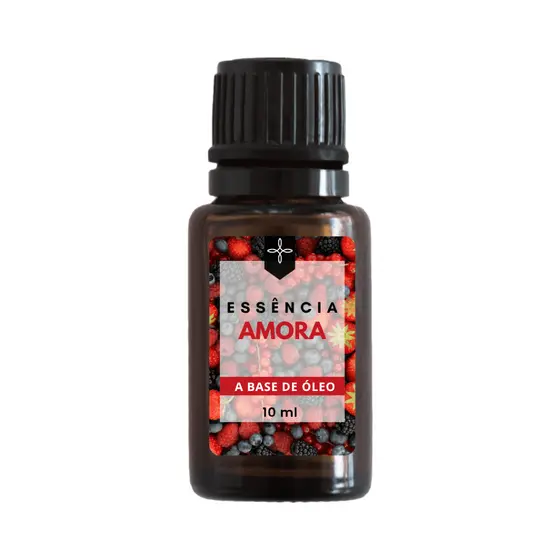 Essência Amora Óleo 10 ml Aroma Frutado Duradouro – Ideal para Velas, Sabonetes, Difusores e Produtos Artesanais