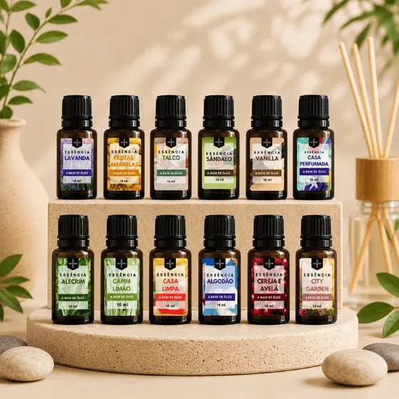 Essência Premium A Base de Óleo 10ml Aromania Alta Fixação para Velas Aromáticas Sabonetes Home Spray Aromatizador