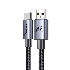 Cabo USB Tipo C 3 Metros Longo Reforçado Nylon Carga Rápida Turbo Dados para Android USB-C