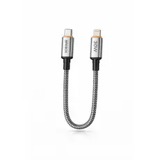 Cabo para Iphone Curto 20cm USB-C Lightning 30W Nylon Reforçado Power Bank Carro Moto Iphone 11 12 13 14