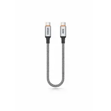 Cabo Tipo C 20cm Curto 60W USB-C Turbo Nylon Reforçado Power Bank Notebook Carro Moto Samsung Xiaomi Iphone 15 16 17
