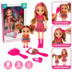 Boneca Juju Mommy Mamãe E Filhinha Com Acessórios Brinquedo Infantil Menina Presente Lindo