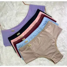 Kit Calcinha Pala Dupla Segura Barriga Pós Parto Cós Alto Microfibra Conforto