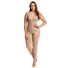 Cinta Modeladora Yoga Light Pos Cirurgico Com Pernas E Abertura Frontal Alca Larga - 5018/5041